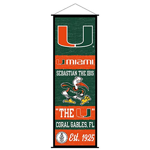 Miami Hurricanes Banner and Scroll Sign - 757 Sports Collectibles