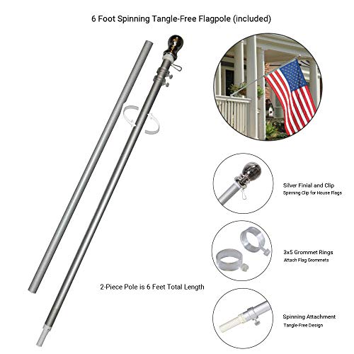 WinCraft Green Bay Packers Flag Pole and Bracket Kit - 757 Sports Collectibles