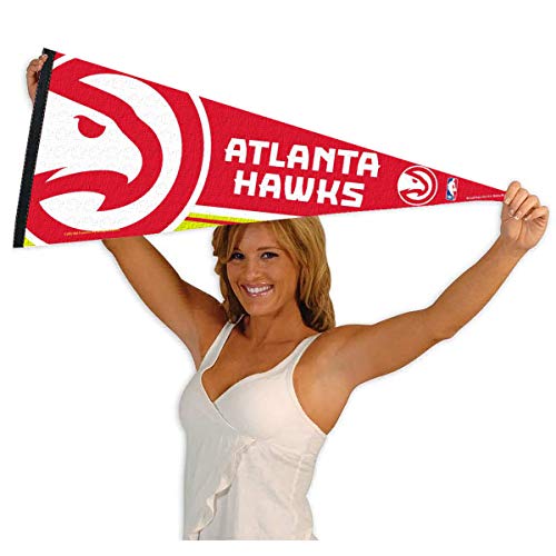 WinCraft Atlanta Hawks Pennant Full Size 12" X 30" - 757 Sports Collectibles