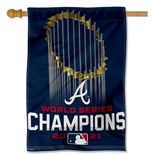 WinCraft Atlanta Braves World 2021 Series Champions House Banner Flag - 757 Sports Collectibles