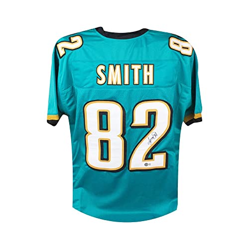 Jimmy Smith Autographed Jacksonville Teal Custom Football Jersey - BAS - 757 Sports Collectibles