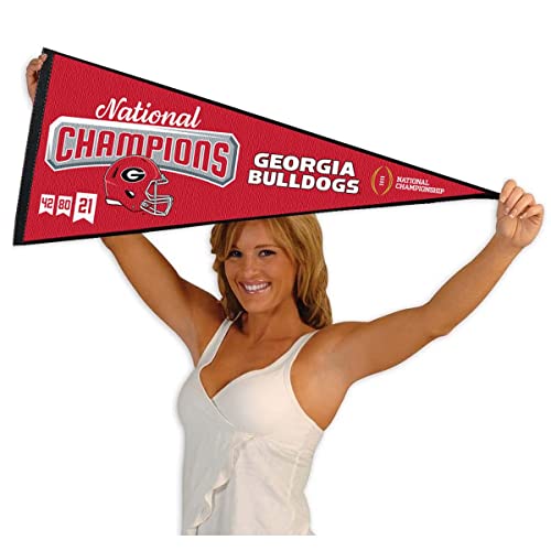 Georgia Bulldogs College Football 3 Time National Champions Pennant Banner Flag - 757 Sports Collectibles