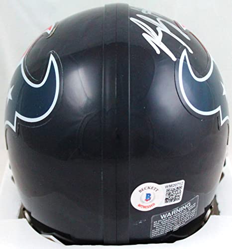 Phillip Lindsay Autographed Houston Texans Mini Helmet-Beckett W Hologram Silver - 757 Sports Collectibles