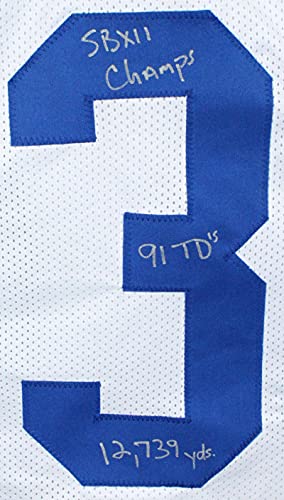 Tony Dorsett Autographed White Pro Style Jersey w/ 5 Inscriptions- Beckett W Silver - 757 Sports Collectibles