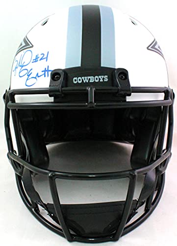 Ezekiel Elliott Autographed Cowboys Authentic Lunar F/S Helmet- Beckett W Blue - 757 Sports Collectibles