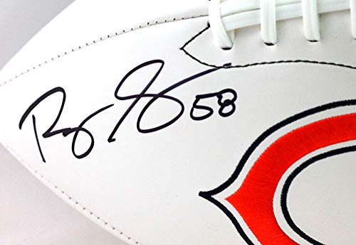 Roquan Smith Autographed Chicago Bears Wilson Logo Football- Beckett Witness Authenticated - 757 Sports Collectibles