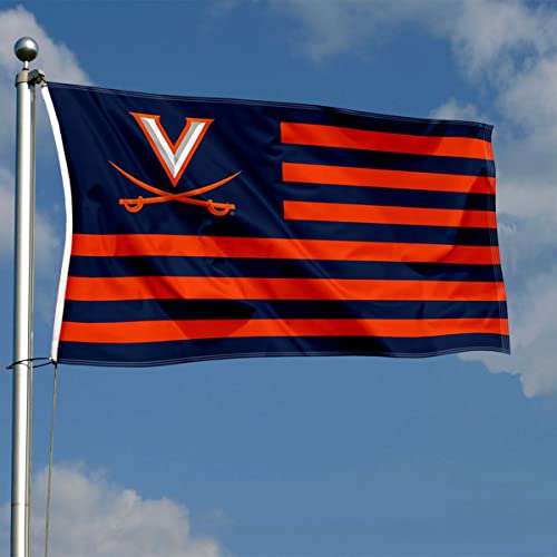 Virginia Cavaliers Stars and Stripes Nation Flag - 757 Sports Collectibles