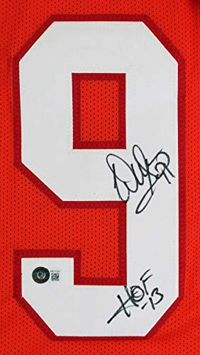 Warren Sapp"HOF 13" Signed Orange Throwback Pro Style Jersey BAS Witnessed - 757 Sports Collectibles