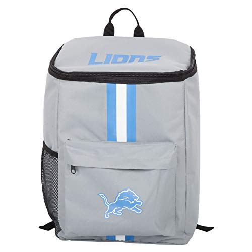 FOCO Cooler Backpack – Portable Soft Sided Ice Chest – Insulated Bag Holds 36 Cans - NFL (Detroit Lions) - 757 Sports Collectibles