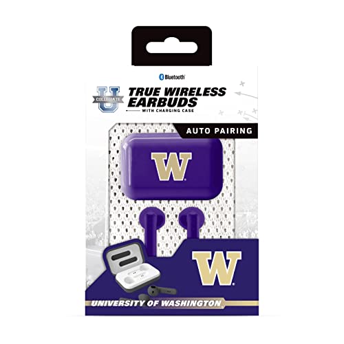 SOAR NCAA True Wireless Earbuds V.4, Washington Huskies - 757 Sports Collectibles