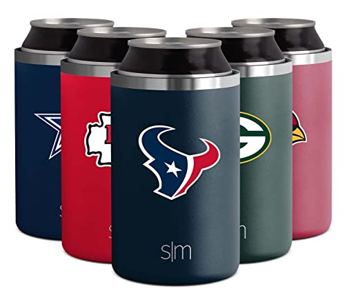 Simple Modern NFL Houston Texans Insulated Ranger Can Cooler, for Standard Cans - Beer, Soda, Sparkling Water and More - 757 Sports Collectibles