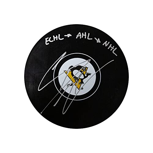 Casey DeSmith ECHL-AHL-NHL Autographed Pittsburgh Hockey Puck - BAS - 757 Sports Collectibles