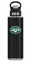 Tervis Triple Walled NFL New York Jets Insulated Tumbler Cup Keeps Drinks Cold & Hot, 40oz Wide Mouth Bottle - Stainless Steel, Black Leather - 757 Sports Collectibles