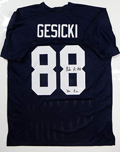 Mike Gesicki Autographed Navy College Style Jersey w/We Are -JSA Witness Auth R8