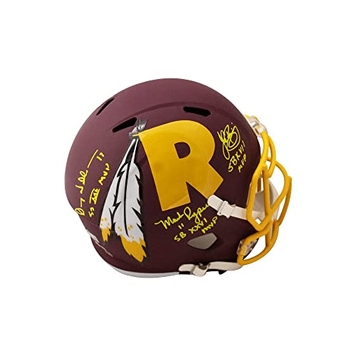 Rypien Riggins Williams SB MVPs Autographed Washington AMP Replica Full-Size Football Helmet - BAS - 757 Sports Collectibles