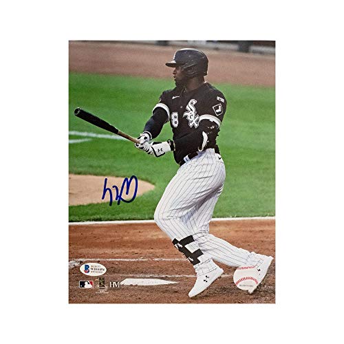 Luis Robert Autographed Chicago White Sox 8x10 Photo - BAS COA (Black Jersey) - 757 Sports Collectibles