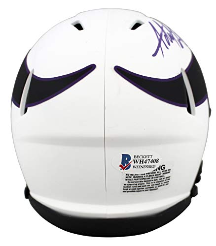 Vikings Adrian Peterson Authentic Signed Lunar Speed Mini Helmet BAS Witnessed - 757 Sports Collectibles