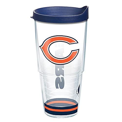 Tervis Made in USA Double Walled NFL Chicago Bears Arctic Insulated Tumbler Cup Keeps Drinks Cold & Hot, 24oz, Clear - 757 Sports Collectibles