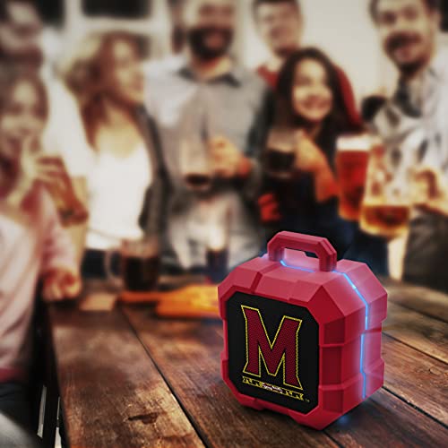 NCAA Maryland Terrapins Shockbox LED Wireless Bluetooth Speaker, Team Color - 757 Sports Collectibles