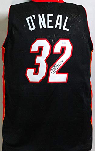 Shaquille O'Neal Autographed Black Miami Jersey - Beckett Authentication 2 - 757 Sports Collectibles