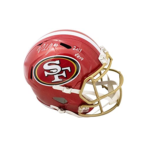 Nick Bosa 2019 DROY Autographed San Francisco Flash Replica Full-Size Football Helmet - BAS - 757 Sports Collectibles