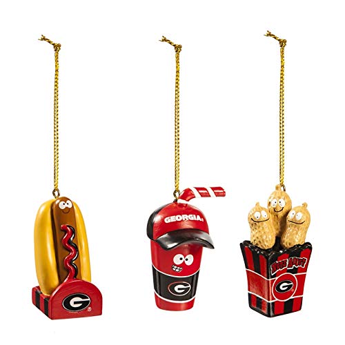 University of Georgia, Snack Pack Ornament Set Officially Licensed Decorative Ornament for Sports Fans - 757 Sports Collectibles