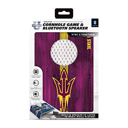 SOAR NCAA Tabletop Cornhole Game and Bluetooth Speaker, Arizona State Sun Devils - 757 Sports Collectibles