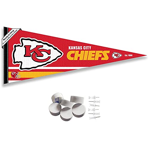 Kansas City Chiefs Pennant Banner and Wall Tack Pads - 757 Sports Collectibles