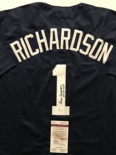 Autographed/Signed Bobby Richardson"60 WS MVP" New York Blue Baseball Jersey JSA COA