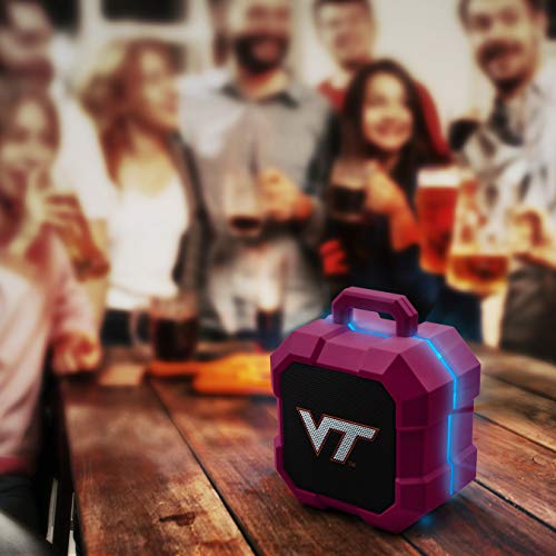 NCAA Virginia Tech Hokies Shockbox LED Wireless Bluetooth Speaker, Team Color - 757 Sports Collectibles