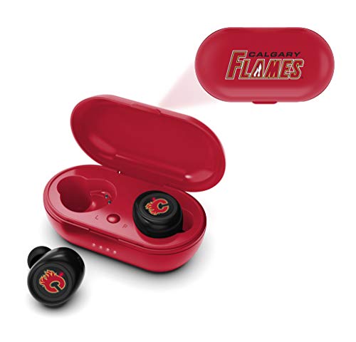 NHL Calgary Flames True Wireless Earbuds, Team Color - 757 Sports Collectibles