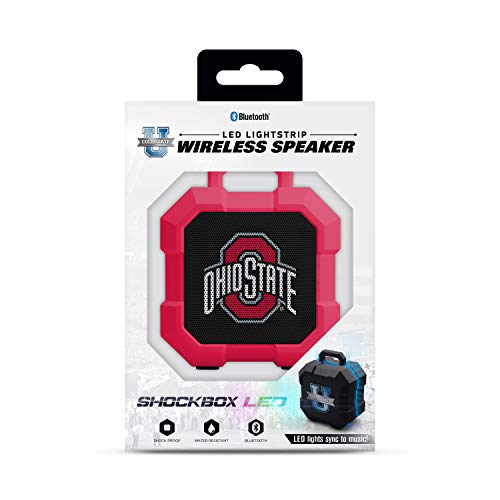 NCAA Ohio State Buckeyes Shockbox LED Wireless Bluetooth Speaker, Team Color - 757 Sports Collectibles