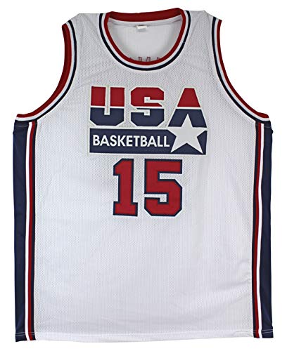 Magic Johnson Team USA Authentic Signed White Jersey Autographed BAS Witnessed - 757 Sports Collectibles