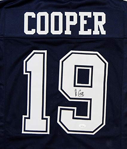 Amari Cooper Autographed Blue Pro Style Jersey- JSA W Authentication Black 9 - 757 Sports Collectibles