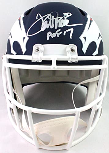 Terrell Davis Autographed Broncos Amp Speed Helmet w HOF- Beckett W Silver - 757 Sports Collectibles