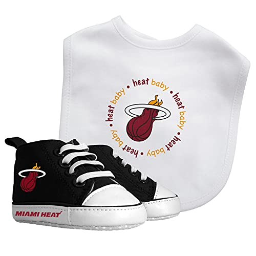 NBA Miami Heat Unisex MIH30002Bib & Prewalker Gift Set - Miami Heat, See description, See description - 757 Sports Collectibles