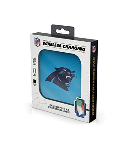 NFL Carolina Panthers Wireless Charging Pad, White - 757 Sports Collectibles