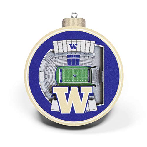 YouTheFan NCAA Washington Huskies 3D StadiumView Ornament - Husky Stadium - 757 Sports Collectibles