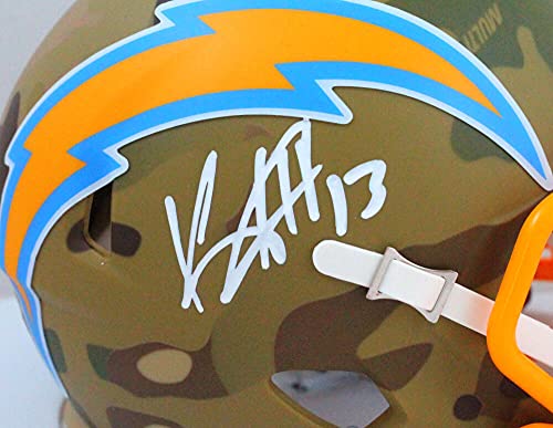 Keenan Allen Autographed LA Chargers Camo Mini Helmet- Beckett W White - 757 Sports Collectibles