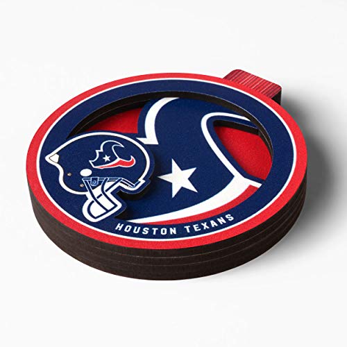 YouTheFan NFL Houston Texans 3D Logo Series Ornament, team colors - 757 Sports Collectibles