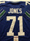 Autographed/Signed Walter Jones"HOF 14" Seattle Blue Football Jersey JSA COA