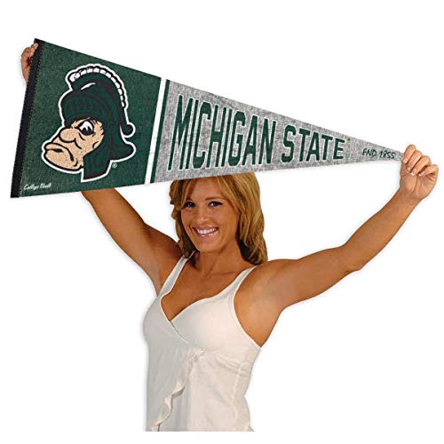 Michigan State Spartans Pennant Throwback Vintage Banner - 757 Sports Collectibles