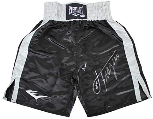 Muhammad Ali & Joe Frazier Signed Black Everlast Boxing Trunks PSA Itp #3A60518 - 757 Sports Collectibles