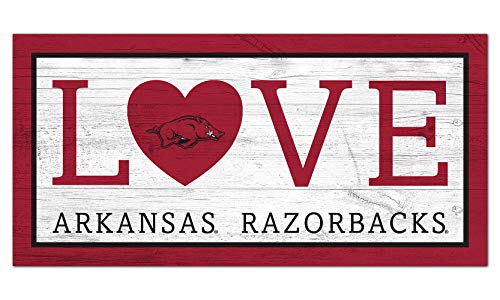 Fan Creations NCAA Arkansas Razorbacks Unisex University of Arkansas Love Sign, Team Color, 6 x 12 - 757 Sports Collectibles