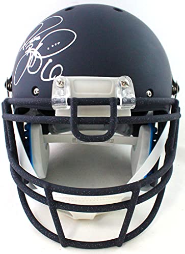 Jerome Bettis Autographed F/S ND Blue Schutt Authentic Helmet- Beckett W Silver - 757 Sports Collectibles