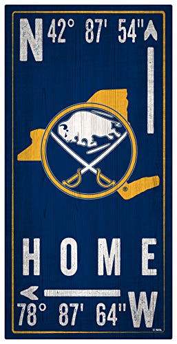 Fan Creations NHL Buffalo Sabres Unisex Buffalo Sabres Coordinate Sign, Team Color, 6 x 12 - 757 Sports Collectibles
