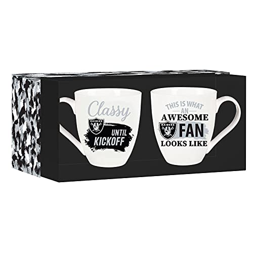 Team Sports America Las Vegas Raiders, Ceramic Cup O'Java 17oz Gift Set - 757 Sports Collectibles