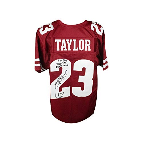 Jonathan Taylor Freshman Rushing Record Autographed Wisconsin Custom Football Jersey - JSA COA - 757 Sports Collectibles