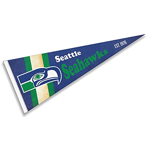 WinCraft Seattle Seahawks Throwback Vintage Retro Pennant Flag - 757 Sports Collectibles