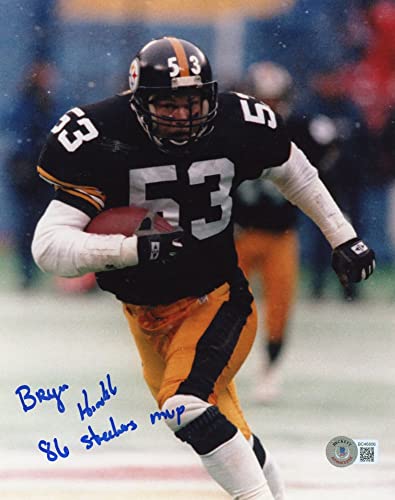 Bryan Hinkler 86 Steelers MVP Autographed Pittsburgh 8x10 Photo - BAS (Running) - 757 Sports Collectibles